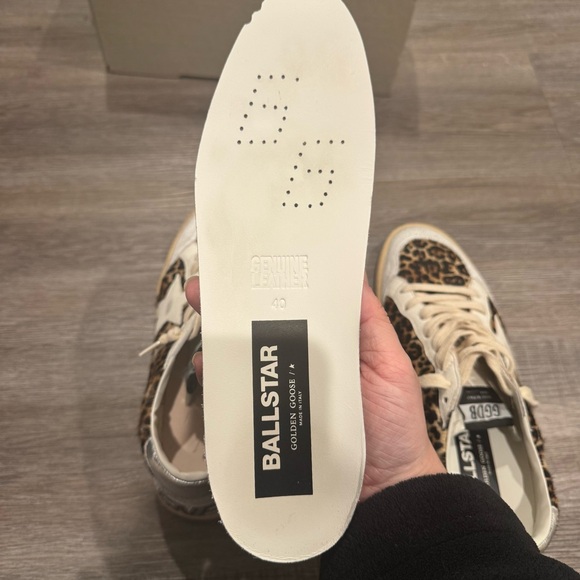 Golden Goose Ballstar Leo Horsy Leather Upper Leopard Print Sneakers - Picture 10 of 16